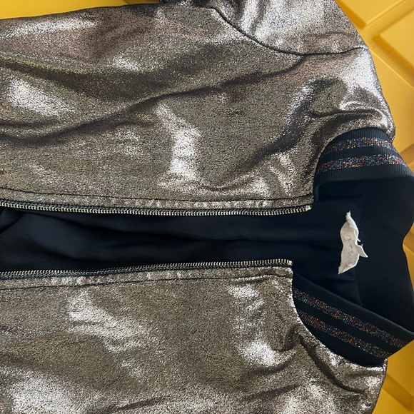 Silver Metallic Bomber Jacket - Picture 2 of 7